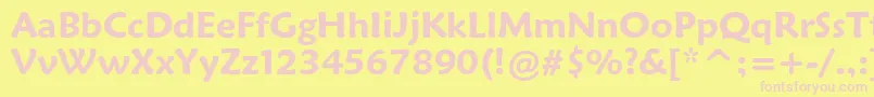 MaiandraGdDemiBold Font – Pink Fonts on Yellow Background