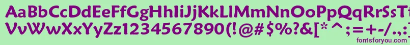 MaiandraGdDemiBold Font – Purple Fonts on Green Background