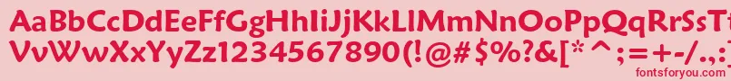 MaiandraGdDemiBold Font – Red Fonts on Pink Background