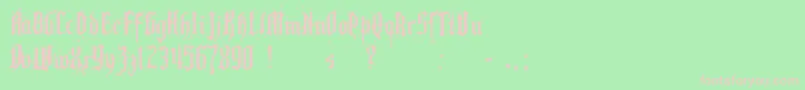 Pillbox Font – Pink Fonts on Green Background
