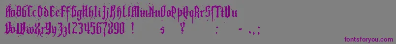 Pillbox Font – Purple Fonts on Gray Background