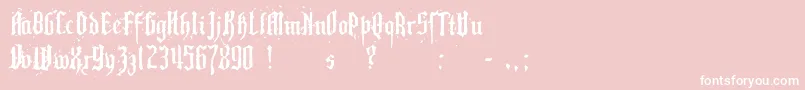 Pillbox-fontti – valkoiset fontit vaaleanpunaisella taustalla
