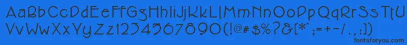 Cupolabold Font – Black Fonts on Blue Background