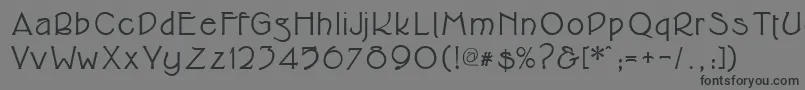 Czcionka Cupolabold – czarne czcionki na szarym tle