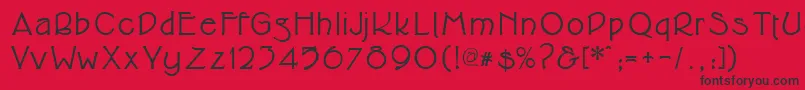Cupolabold Font – Black Fonts on Red Background
