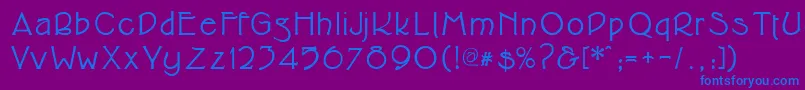 Cupolabold Font – Blue Fonts on Purple Background