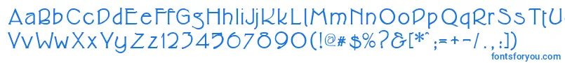 Шрифт Cupolabold – синие шрифты на белом фоне