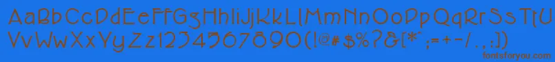 Cupolabold Font – Brown Fonts on Blue Background