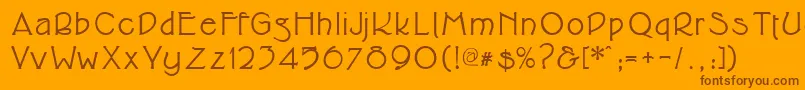 Cupolabold Font – Brown Fonts on Orange Background