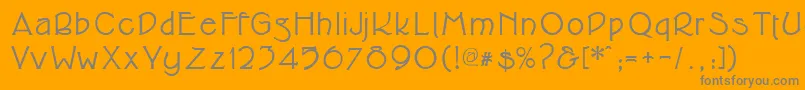 Cupolabold Font – Gray Fonts on Orange Background