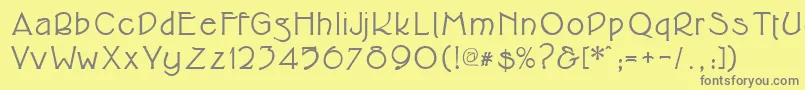 Cupolabold-Schriftart – Graue Schriften auf gelbem Hintergrund