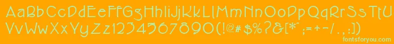 Cupolabold Font – Green Fonts on Orange Background