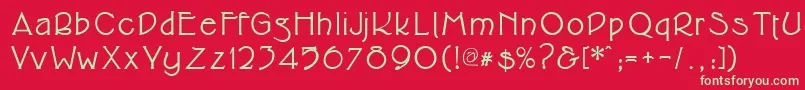 Cupolabold Font – Green Fonts on Red Background
