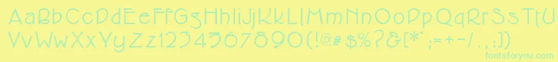 Cupolabold Font – Green Fonts on Yellow Background