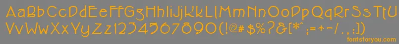 Weitere Informationen zur Cupolabold-Schriftart Cupolabold-Schriftart – Orangefarbene Schriften auf grauem Hintergrund