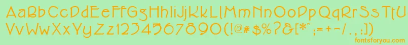 Cupolabold Font – Orange Fonts on Green Background