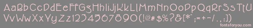 Cupolabold-fontti – vaaleanpunaiset fontit harmaalla taustalla