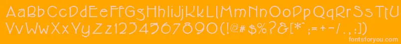 Cupolabold Font – Pink Fonts on Orange Background