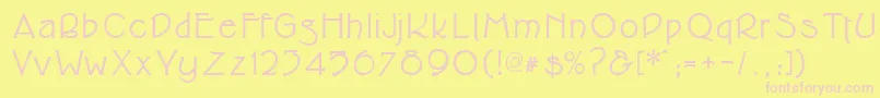 Cupolabold Font – Pink Fonts on Yellow Background