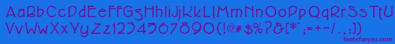 Cupolabold Font – Purple Fonts on Blue Background