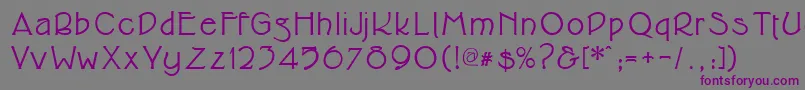 Cupolabold Font – Purple Fonts on Gray Background