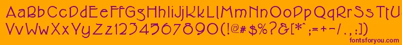 Cupolabold Font – Purple Fonts on Orange Background