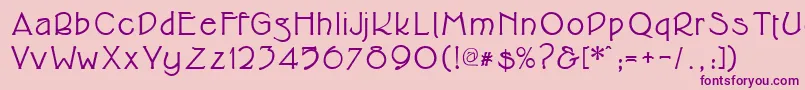 Cupolabold Font – Purple Fonts on Pink Background