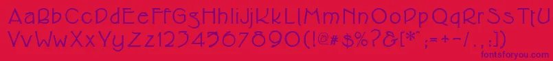 Cupolabold Font – Purple Fonts on Red Background