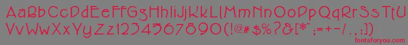 Cupolabold Font – Red Fonts on Gray Background