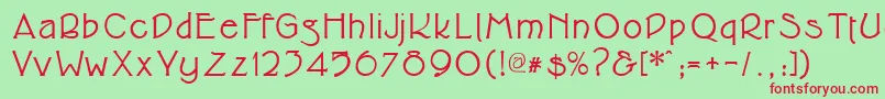 Cupolabold Font – Red Fonts on Green Background