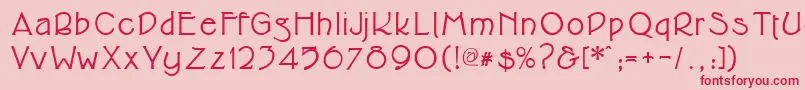 Cupolabold Font – Red Fonts on Pink Background