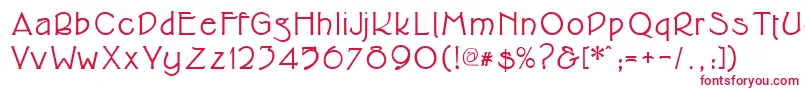 Czcionka Cupolabold – czerwone czcionki