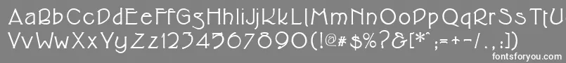 Cupolabold Font – White Fonts on Gray Background