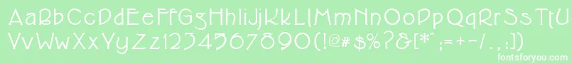 Cupolabold Font – White Fonts on Green Background