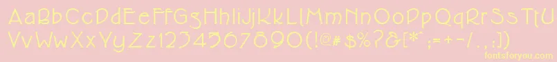 Cupolabold Font – Yellow Fonts on Pink Background