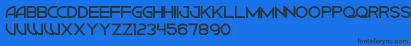 CiudadNuevaCapsBold Font – Black Fonts on Blue Background