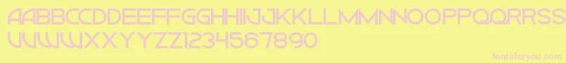 CiudadNuevaCapsBold Font – Pink Fonts on Yellow Background