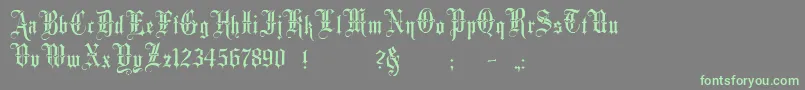 MinsterNo3 Font – Green Fonts on Gray Background