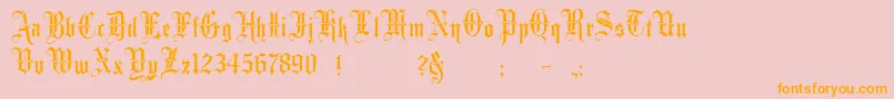 MinsterNo3 Font – Orange Fonts on Pink Background