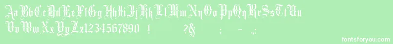 MinsterNo3 Font – White Fonts on Green Background