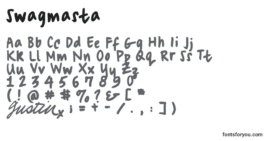 Fuente Swagmasta - alfabeto, números, caracteres especiales