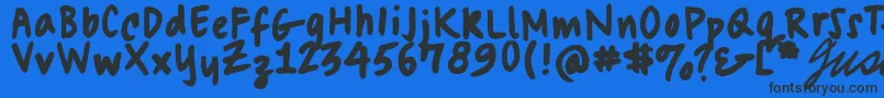 Шрифт Swagmasta – чёрные шрифты на синем фоне