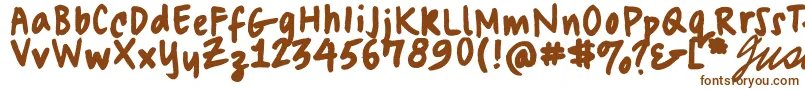 Шрифт Swagmasta – коричневые шрифты на белом фоне
