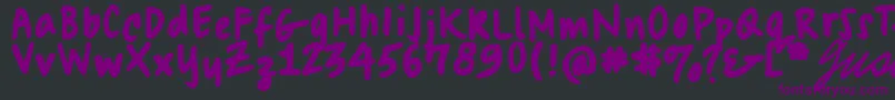 フォントSwagmasta – 黒い背景に紫のフォント