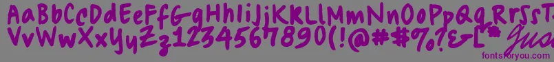 Шрифт Swagmasta – фиолетовые шрифты на сером фоне