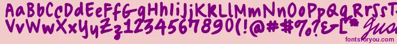 Swagmasta Font – Purple Fonts on Pink Background