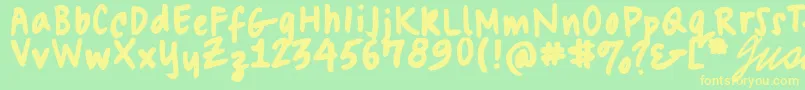 Swagmasta Font – Yellow Fonts on Green Background