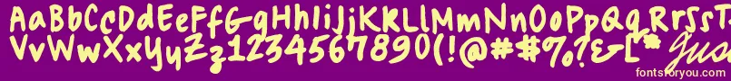 Swagmasta Font – Yellow Fonts on Purple Background