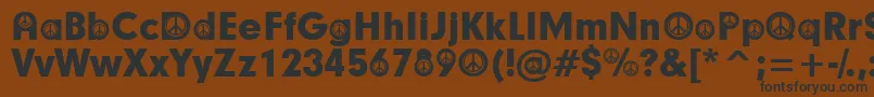 HippyParticipants Font – Black Fonts on Brown Background