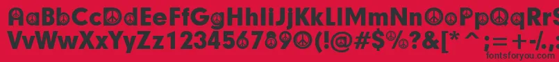 HippyParticipants Font – Black Fonts on Red Background